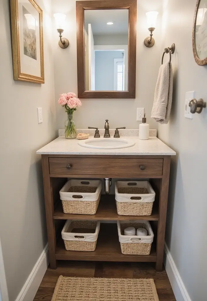 25+ Small Space Bathroom Design Ideas That Maximize Every Inch 9 25+ Small Space Bathroom Design Ideas That Maximize Every Inch - 9. Under-Sink Solutions
