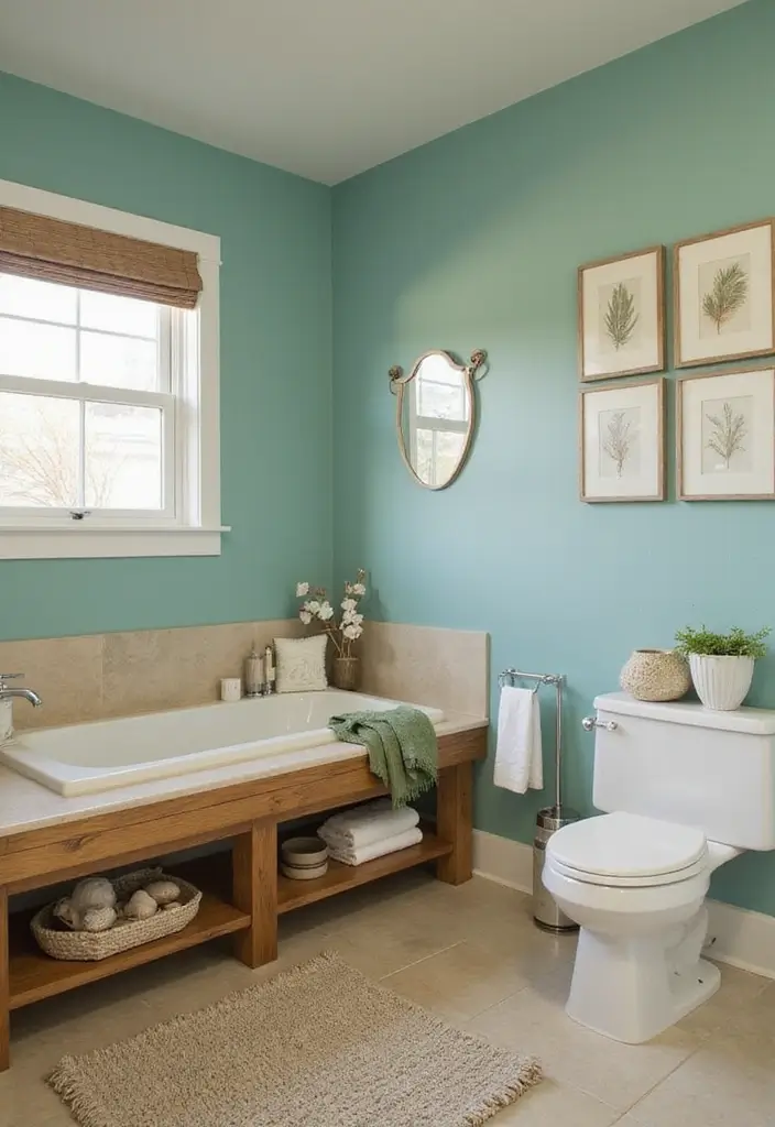 25+ Teal Bathroom Ideas for a Fresh Touch 1 25+ Teal Bathroom Ideas for a Fresh Touch - 1. Ocean-Inspired Oasis