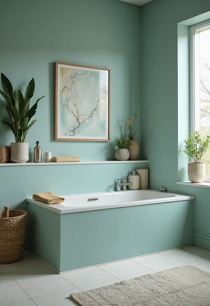 25+ Teal Bathroom Ideas for a Fresh Touch 25 25+ Teal Bathroom Ideas for a Fresh Touch - 25. Teal Zen Retreat