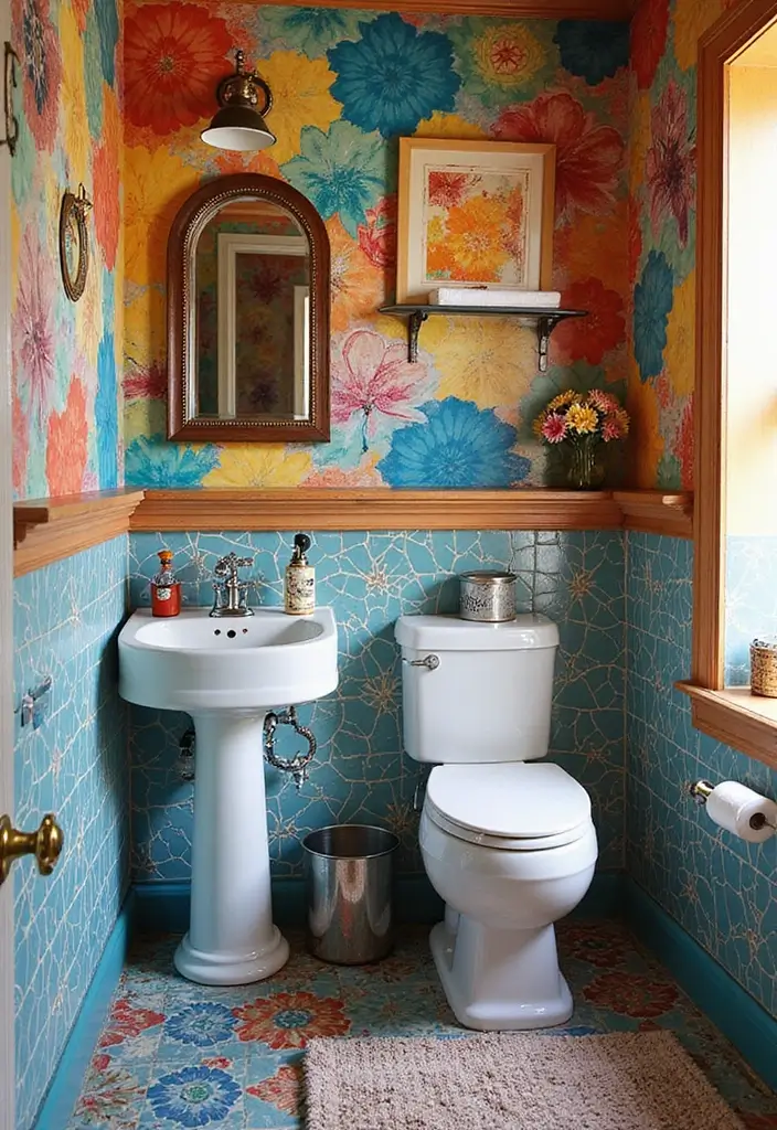 25+ Teen Bathroom Ideas That Are Fun and Stylish - 5. Artistic Touch