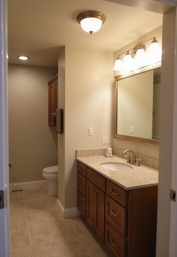 30+ Basement Bathroom Ideas That Actually Work 11 30+ Basement Bathroom Ideas That Actually Work - 11. Bright Lighting Solutions