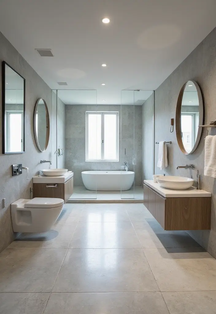 30+ Basement Bathroom Ideas That Actually Work 14 30+ Basement Bathroom Ideas That Actually Work - 14. Open Concept Layout