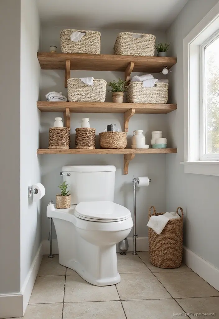30+ Basement Bathroom Ideas That Actually Work 8 30+ Basement Bathroom Ideas That Actually Work - 8. Smart Storage Solutions