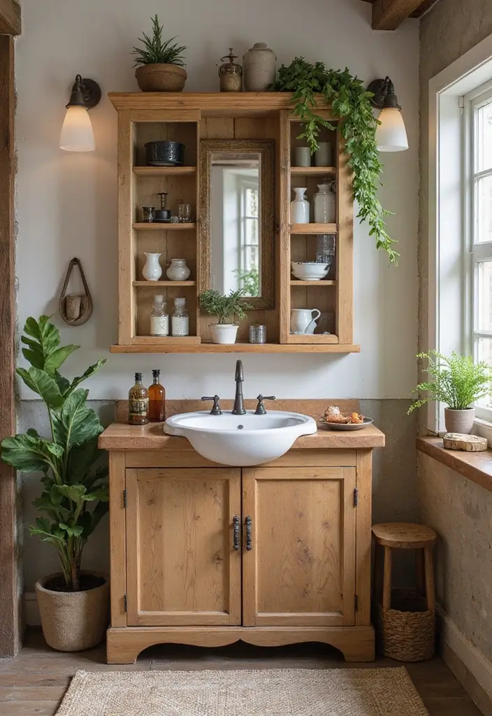 30+ Bathroom Cabinet Ideas That Add Both Style and Storage 10 30+ Bathroom Cabinet Ideas That Add Both Style and Storage - 10. Farmhouse Style Cabinets
