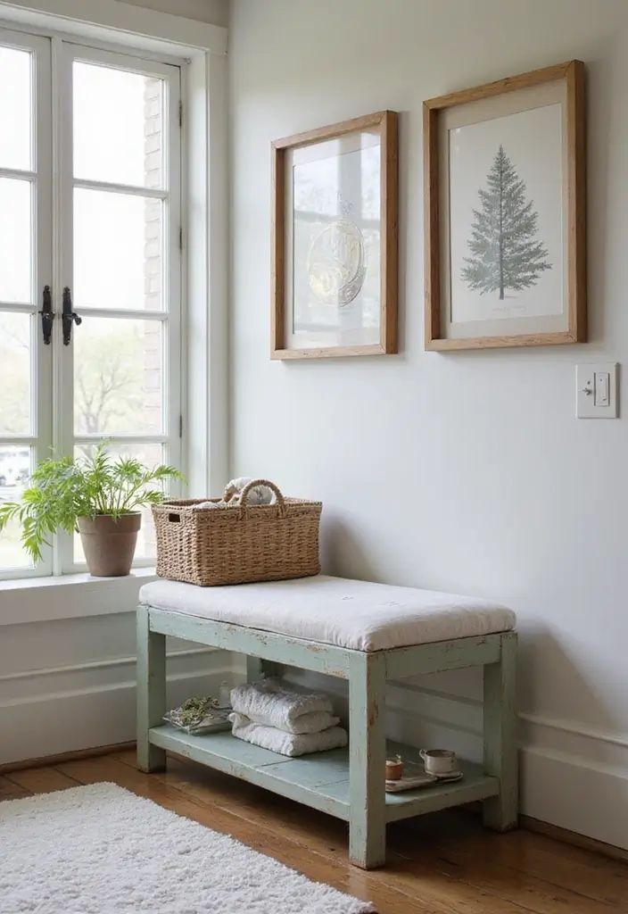 30+ Bathroom Cabinet Ideas That Add Both Style and Storage 21 30+ Bathroom Cabinet Ideas That Add Both Style and Storage - 21. Vintage Style Storage Benches