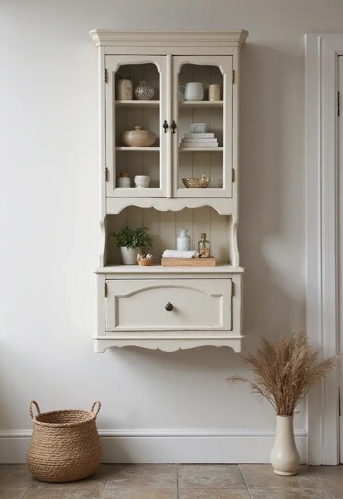 30+ Bathroom Cabinet Ideas That Add Both Style and Storage 29 30+ Bathroom Cabinet Ideas That Add Both Style and Storage - 29. Vintage Wall-Mounted Cabinets