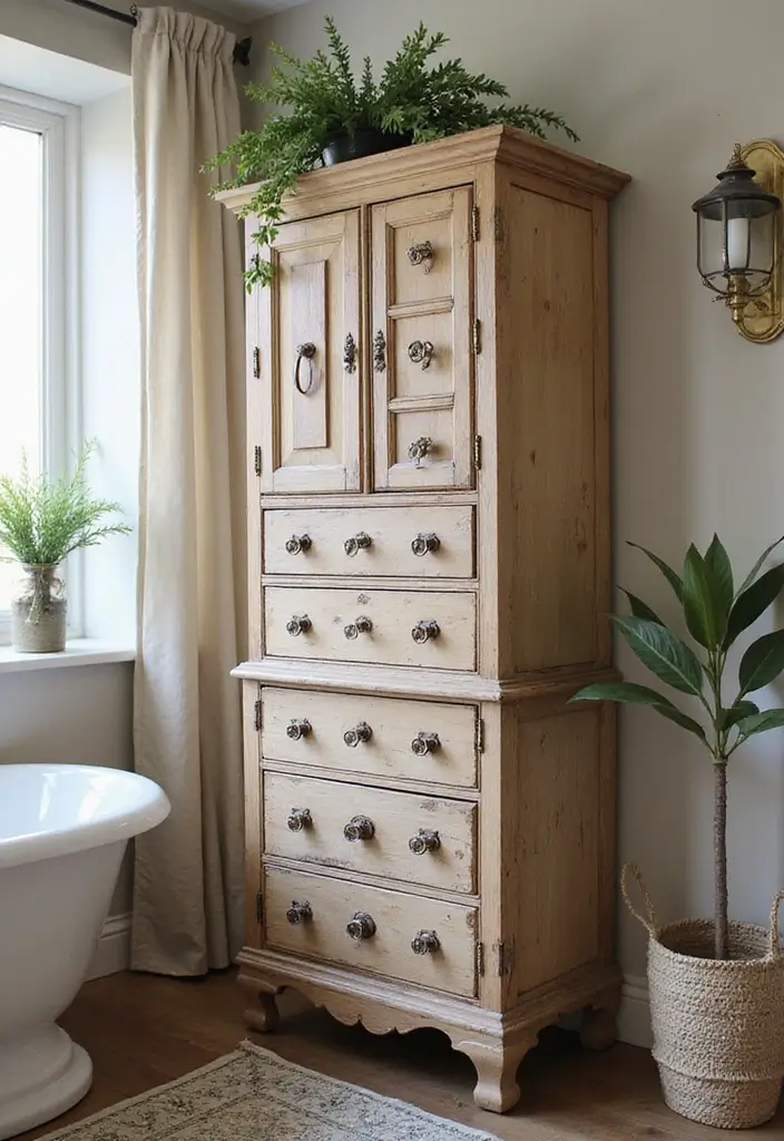 30+ Bathroom Cabinet Ideas That Add Both Style and Storage 4 30+ Bathroom Cabinet Ideas That Add Both Style and Storage - 4. Vintage Apothecary Cabinets