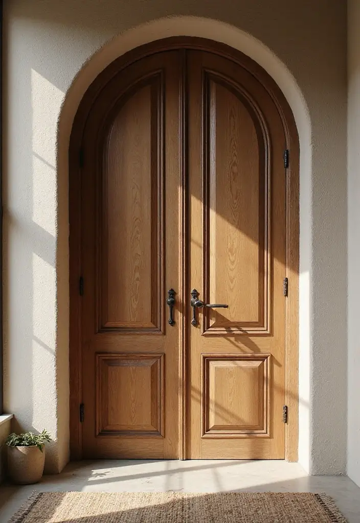 30+ Bathroom Door Ideas That Make a Statement 11 30+ Bathroom Door Ideas That Make a Statement - 11. Arched Top Door