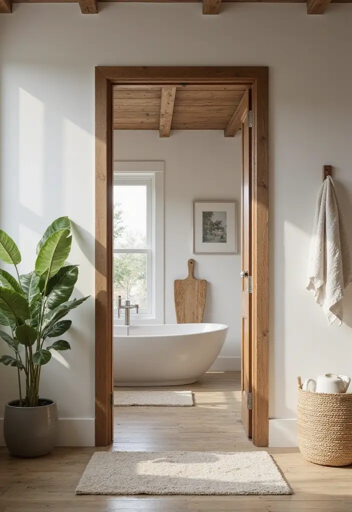 30+ Bathroom Door Ideas That Make a Statement 22 30+ Bathroom Door Ideas That Make a Statement - 22. Open-Frame Door