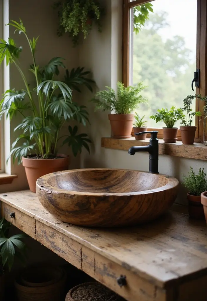 30+ Bathroom Sink Ideas That Upgrade Your Look 1 30+ Bathroom Sink Ideas That Upgrade Your Look - 1. Reclaimed Wood Vessel Sinks
