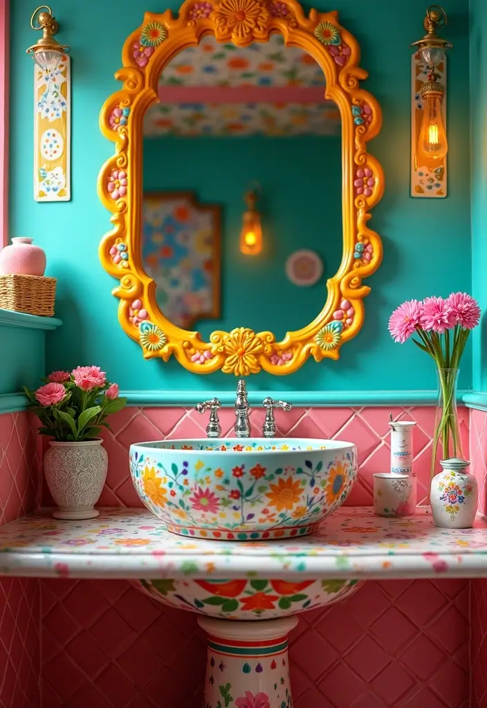 30+ Bathroom Sink Ideas That Upgrade Your Look 11 30+ Bathroom Sink Ideas That Upgrade Your Look - 11. Colorful Ceramic Sinks