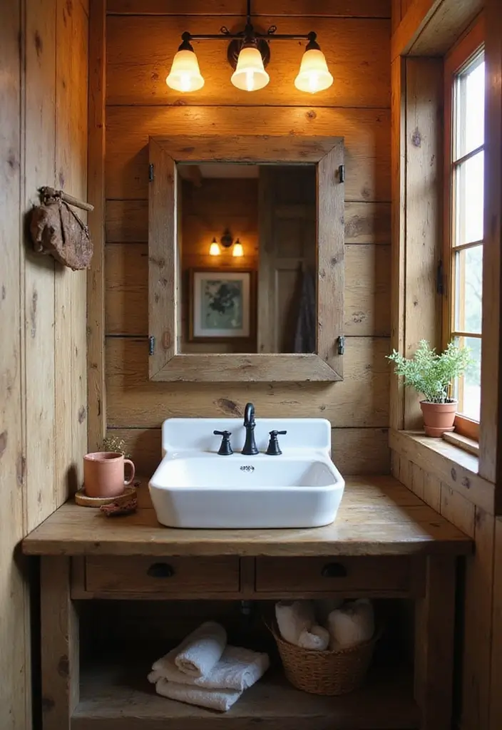 30+ Bathroom Sink Ideas That Upgrade Your Look 12 30+ Bathroom Sink Ideas That Upgrade Your Look - 12. Vintage Farmhouse Sinks