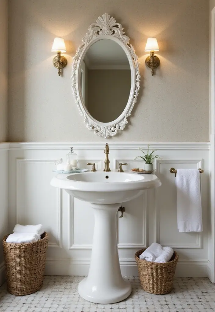 30+ Bathroom Sink Ideas That Upgrade Your Look 20 30+ Bathroom Sink Ideas That Upgrade Your Look - 20. Stylish Pedestal Sinks