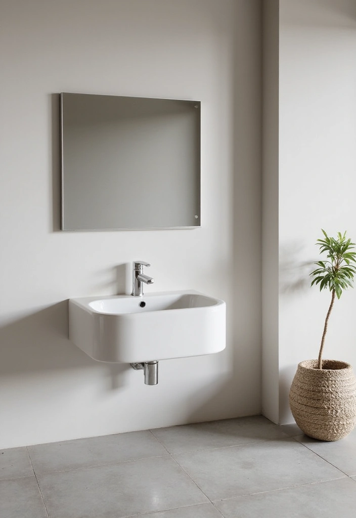 30+ Bathroom Sink Ideas That Upgrade Your Look 27 30+ Bathroom Sink Ideas That Upgrade Your Look - 27. Minimalist Wall-Mounted Sinks