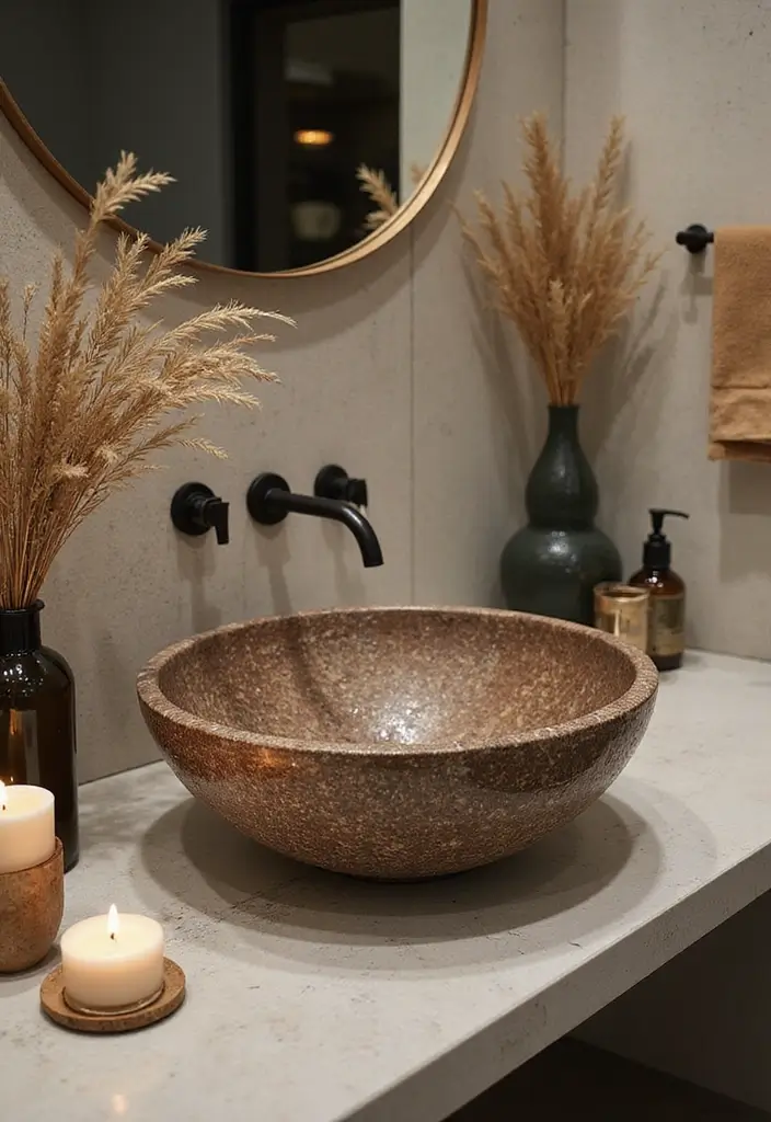 30+ Bathroom Sink Ideas That Upgrade Your Look 29 30+ Bathroom Sink Ideas That Upgrade Your Look - 29. Textured Sinks for Visual Interest