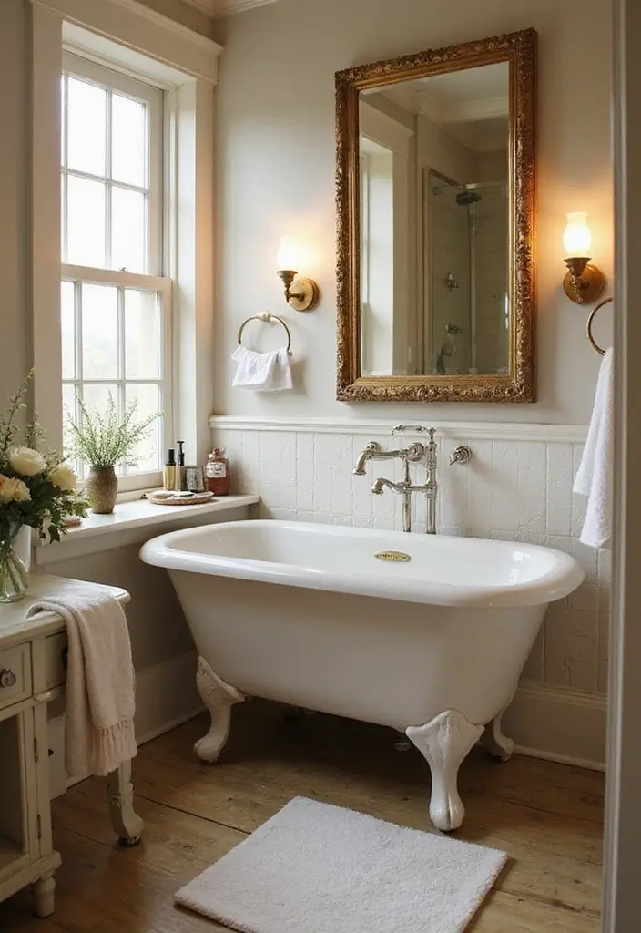 30+ Bathroom Sink Ideas That Upgrade Your Look 30 30+ Bathroom Sink Ideas That Upgrade Your Look - 30. Vintage Charm with Clawfoot Sinks
