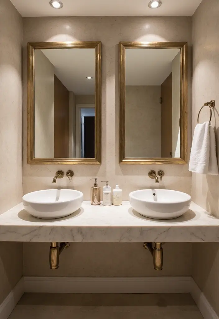 30+ Bathroom Sink Ideas That Upgrade Your Look 8 30+ Bathroom Sink Ideas That Upgrade Your Look - 8. Double Sinks for Shared Spaces
