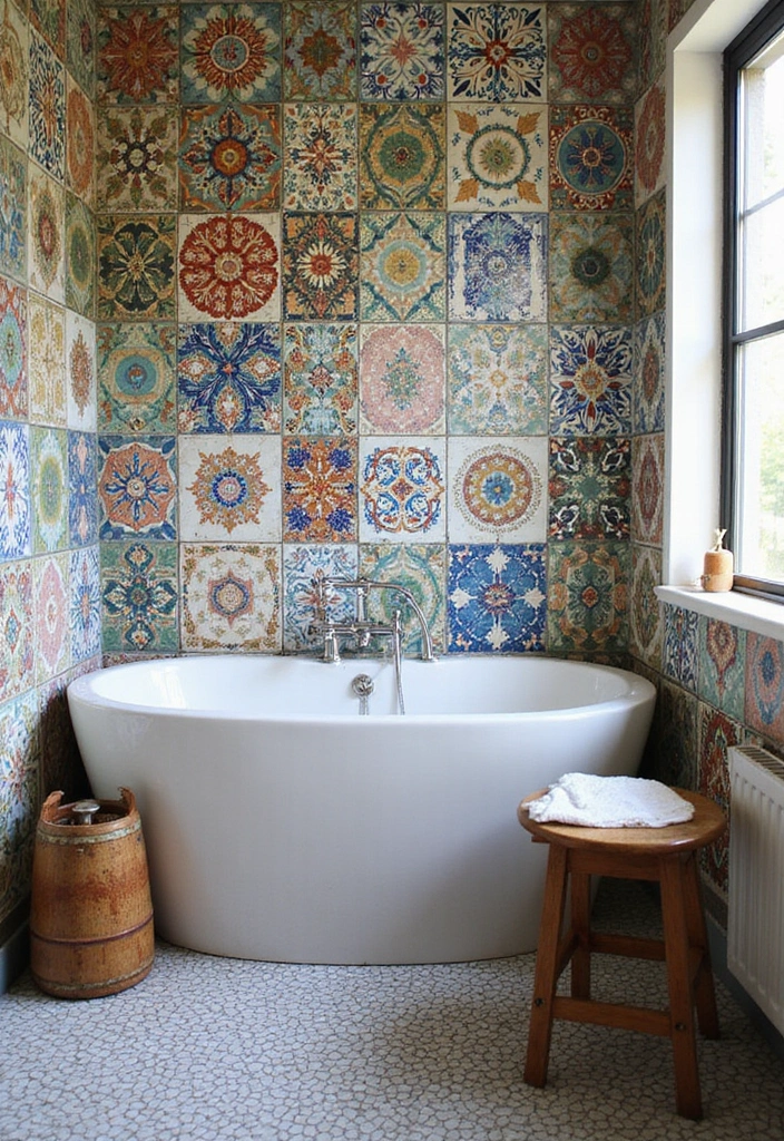 30+ Bathroom Tile Ideas for a Stunning Look 14 30+ Bathroom Tile Ideas for a Stunning Look - 14. Decorative Patterned Tiles