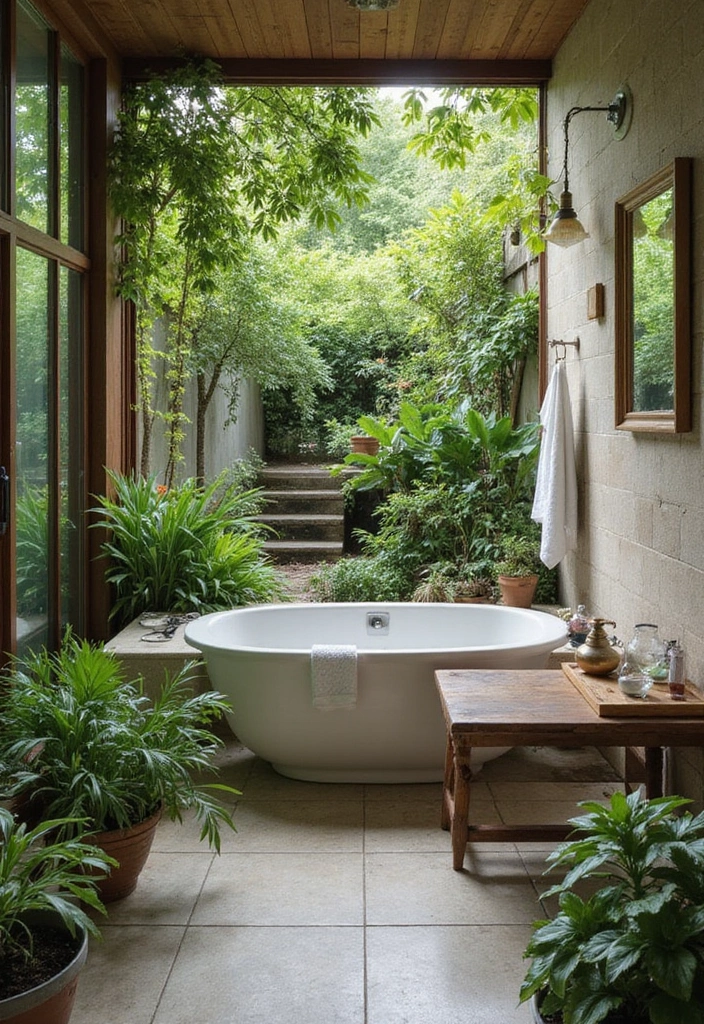 30+ Bathroom Tile Ideas for a Stunning Look 26 30+ Bathroom Tile Ideas for a Stunning Look - 26. Indoor Garden with Tile Accents