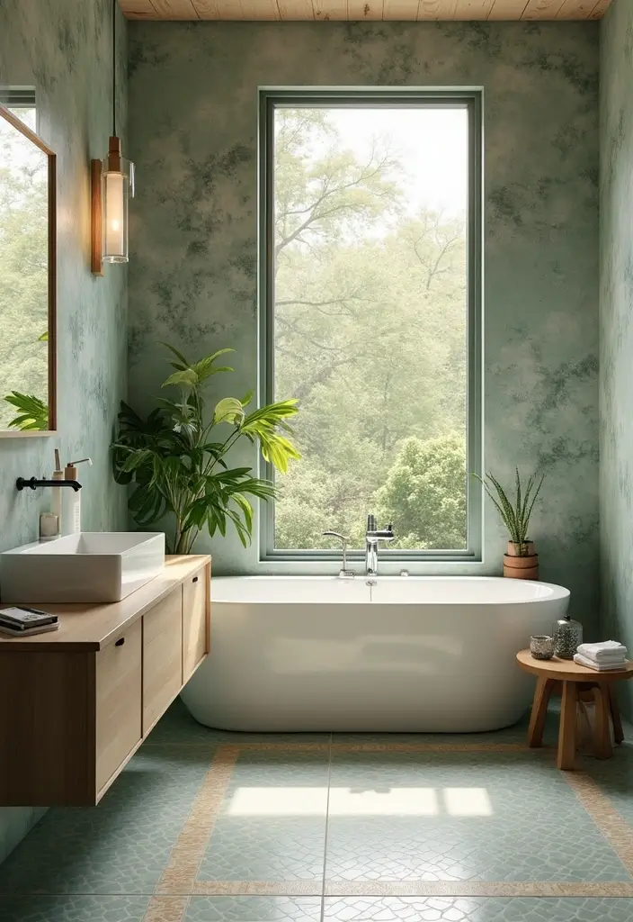 30+ Bathroom Tile Ideas for a Stunning Look 28 30+ Bathroom Tile Ideas for a Stunning Look - 28. Biophilic Design with Mosaic Tiles
