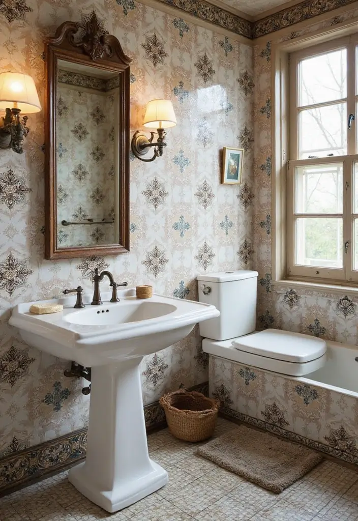 30+ Bathroom Tile Ideas for a Stunning Look 29 30+ Bathroom Tile Ideas for a Stunning Look - 29. Vintage Style Tiles