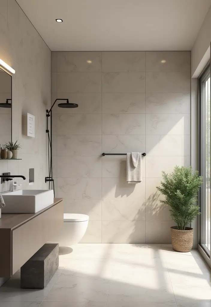 30+ Bathroom Tile Ideas for a Stunning Look 7 30+ Bathroom Tile Ideas for a Stunning Look - 7. Porcelain Tiles