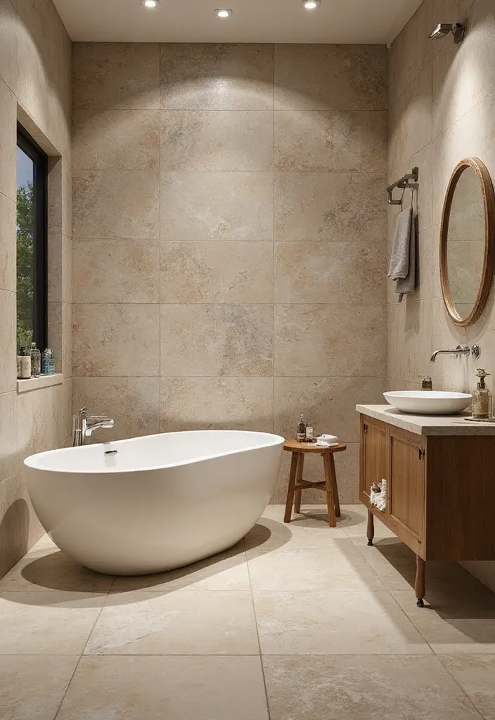 30+ Bathroom Tile Ideas for a Stunning Look 8 30+ Bathroom Tile Ideas for a Stunning Look - 8. Natural Stone Tiles