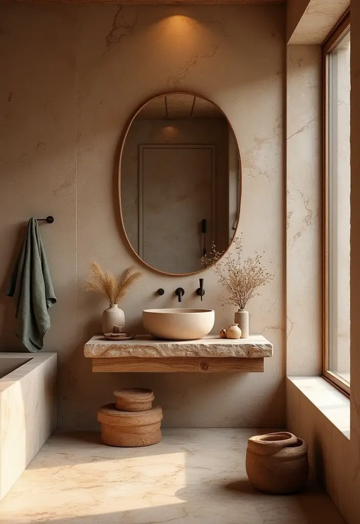 30+ Bathroom Trends You’ll Want to Try This Year - 17. Earthy Textures
