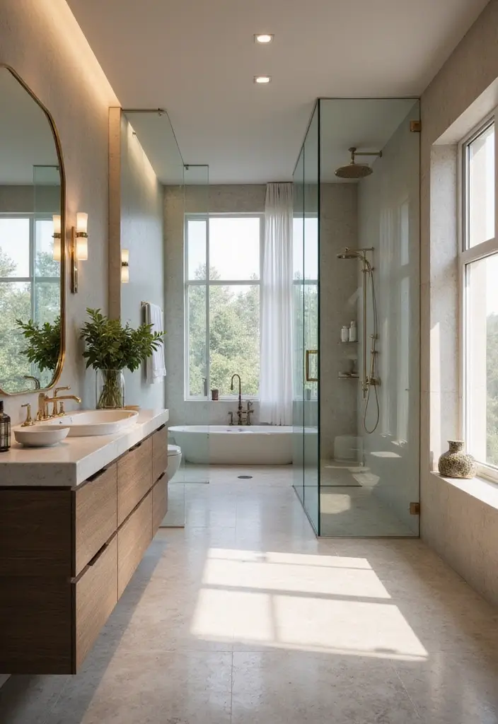 30+ Bathroom Trends You’ll Want to Try This Year - 19. Open Concept Layouts