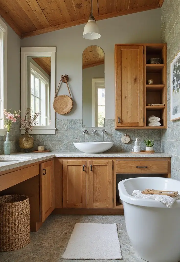 30+ Bathroom Trends You’ll Want to Try This Year - 2. Sustainable Materials