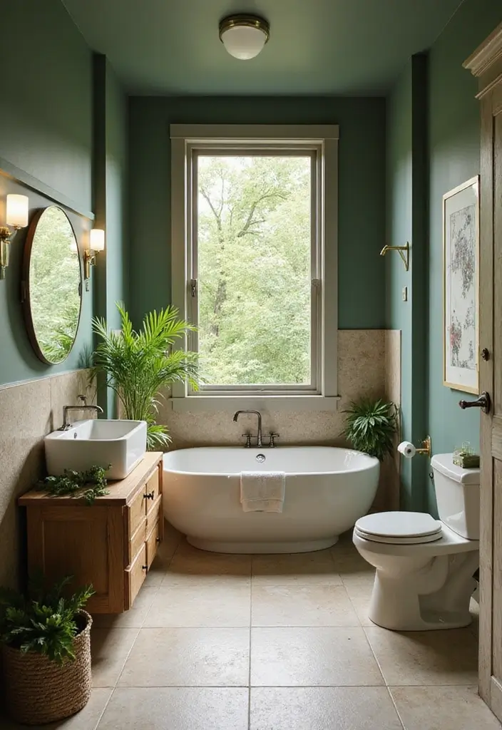 30+ Bathroom Trends You’ll Want to Try This Year - 8. Nature-Inspired Colors