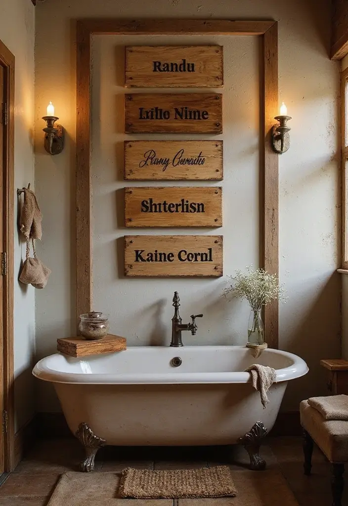 30+ Bathroom Wall Decor Ideas That Elevate Your Space 25 30+ Bathroom Wall Decor Ideas That Elevate Your Space - 25. Customized Name Plates