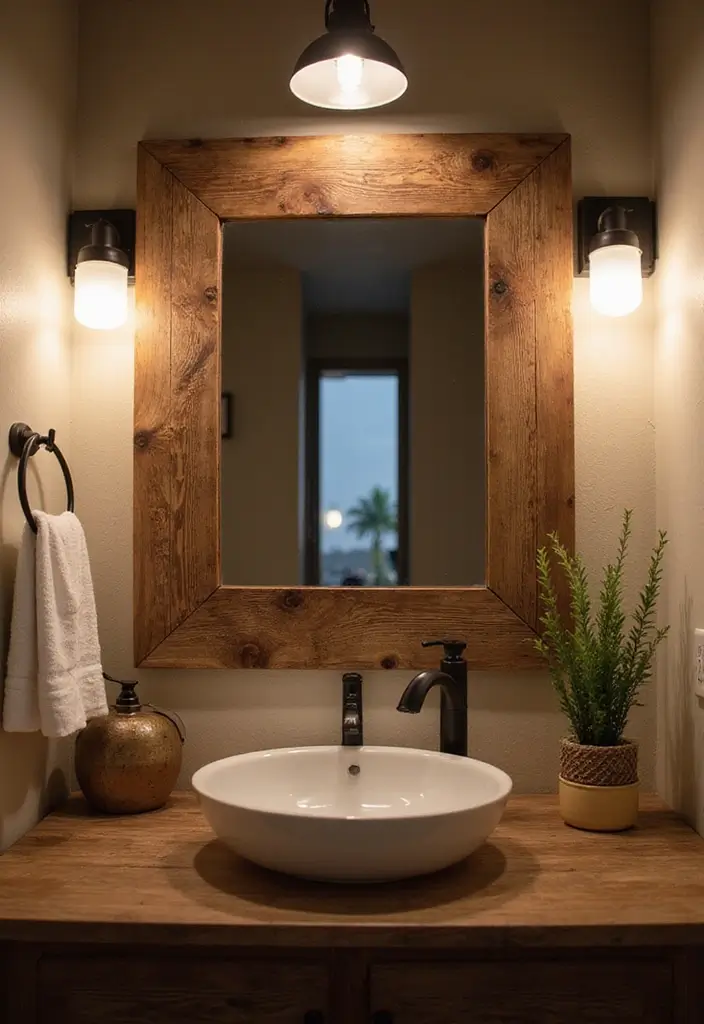 30+ Bathroom Wall Decor Ideas That Elevate Your Space 4 30+ Bathroom Wall Decor Ideas That Elevate Your Space - 4. Rustic Mirrors