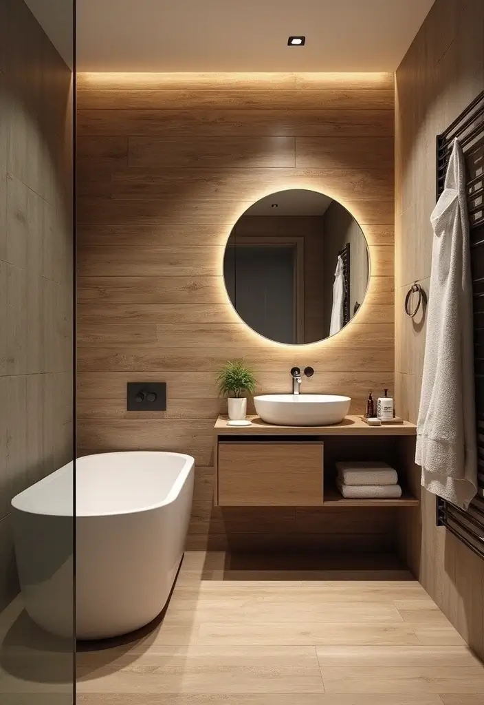 30+ Bathroom Wall Decor Ideas That Elevate Your Space 9 30+ Bathroom Wall Decor Ideas That Elevate Your Space - 9. Decorative Wood Panels