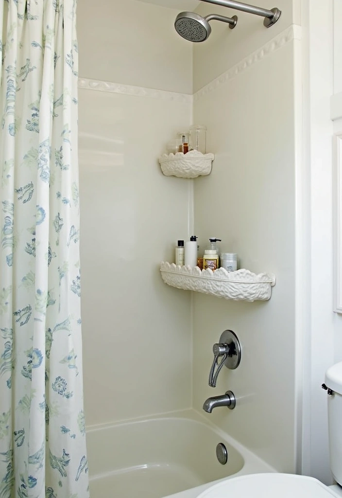 30+ Beach Theme Bathroom Ideas for a Coastal Vibe 12 30+ Beach Theme Bathroom Ideas for a Coastal Vibe - 12. Seashell Shower Caddy