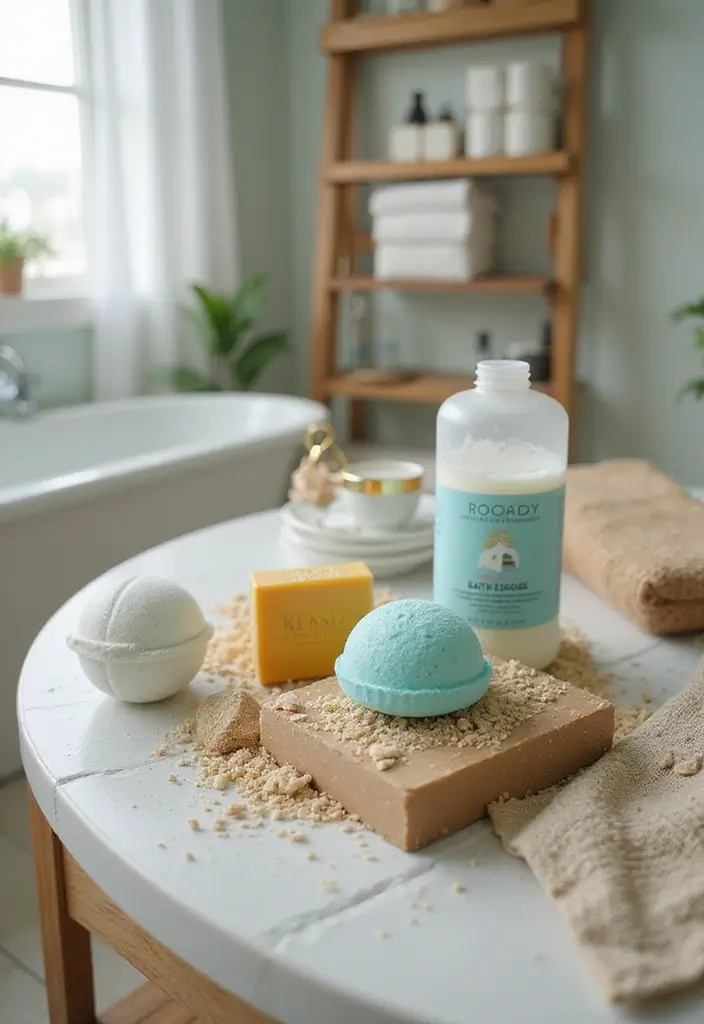 30+ Beach Theme Bathroom Ideas for a Coastal Vibe 19 30+ Beach Theme Bathroom Ideas for a Coastal Vibe - 19. Ocean-Themed Bath Products