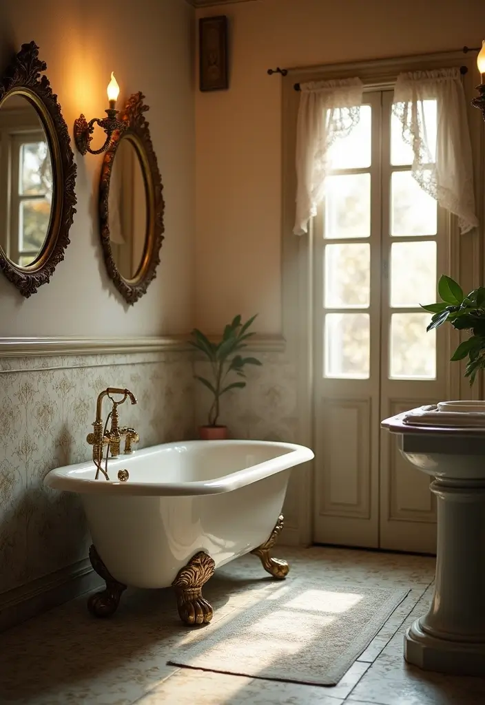 30+ Best Bathroom Designs That Never Go Out of Style 2 30+ Best Bathroom Designs That Never Go Out of Style - 2. Vintage Glamour