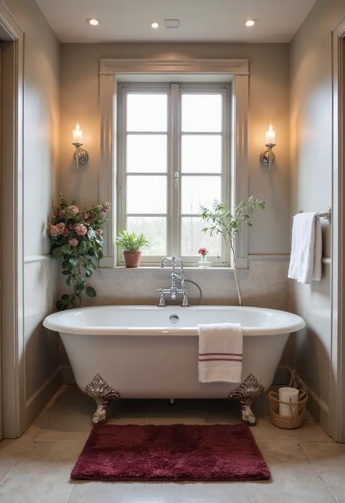 30+ Burgundy Bathroom Ideas That Add Drama 13 30+ Burgundy Bathroom Ideas That Add Drama - 13. Burgundy Bath Mat