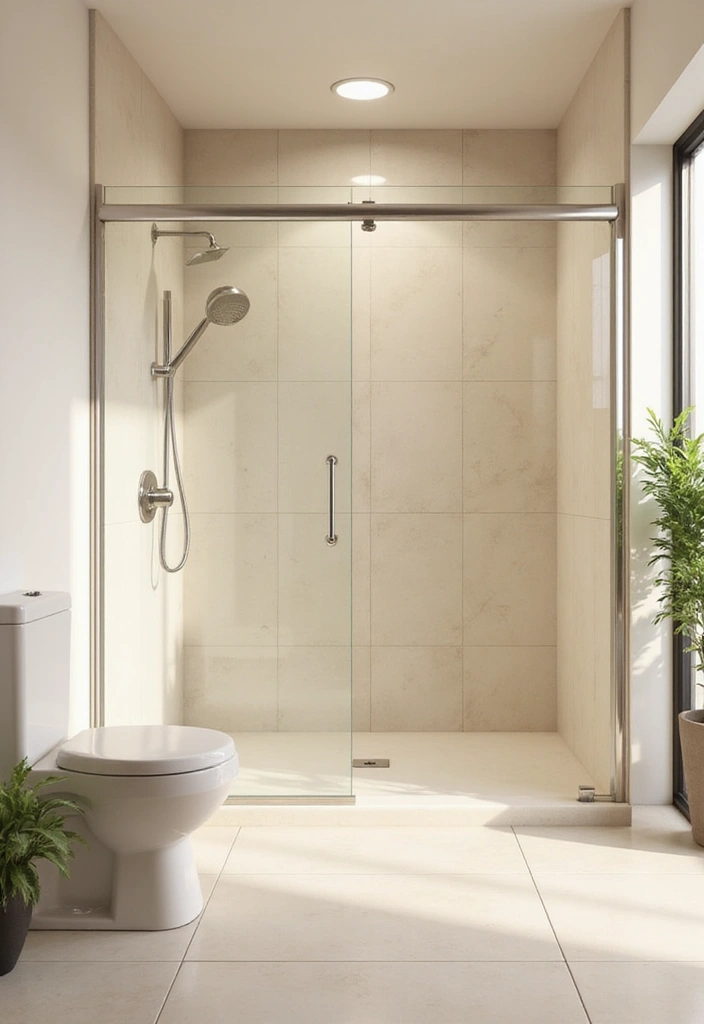 30+ Cream Bathroom Ideas That Feel Soft and Elegant - 11. Cream Shower Designs