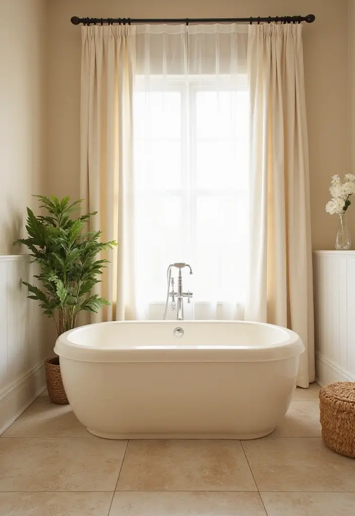 30+ Cream Bathroom Ideas That Feel Soft and Elegant - 16. Cream Bathtubs