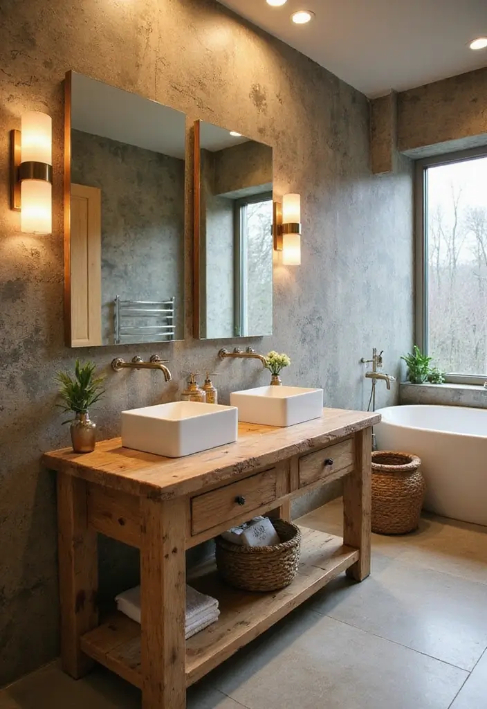 30+ Double Vanity Bathroom Ideas That Are Both Practical and Chic - 10. Eco-Friendly Double Vanity Designs