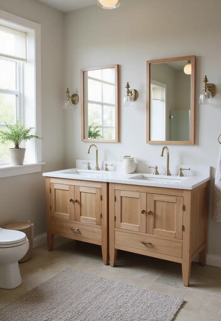 30+ Double Vanity Bathroom Ideas That Are Both Practical and Chic - 15. Multi-Functional Vanities