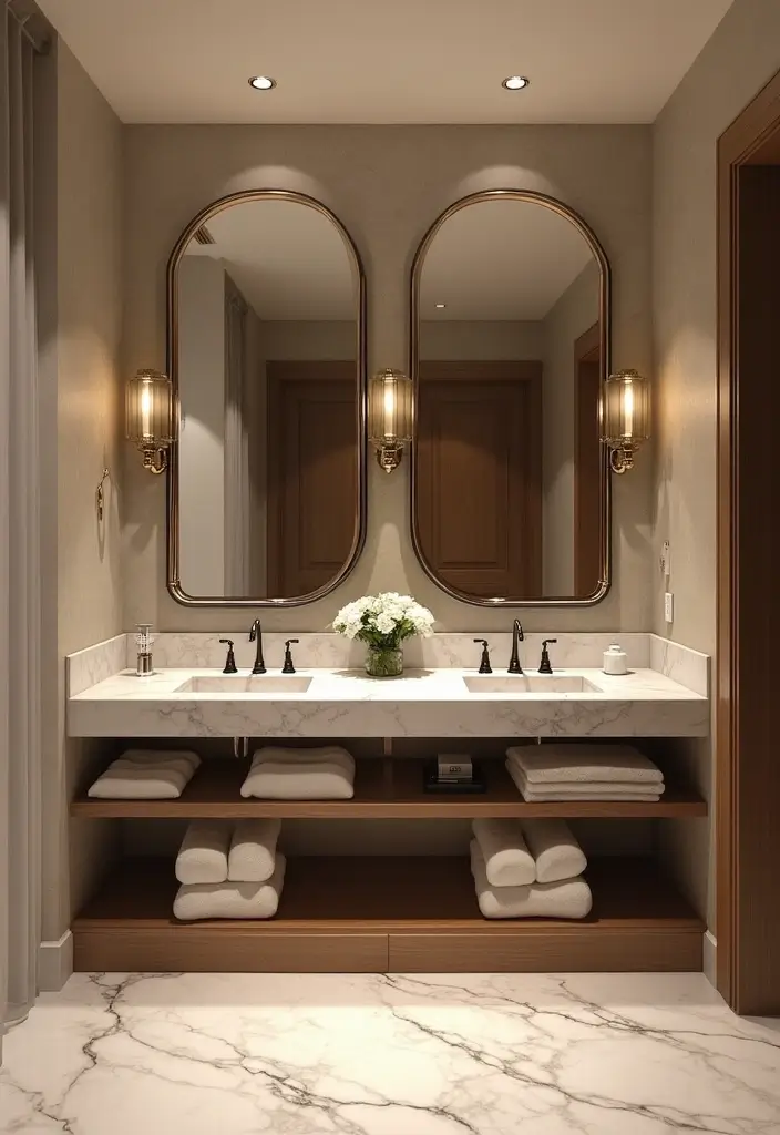30+ Double Vanity Bathroom Ideas That Are Both Practical and Chic - 3. Luxe Marble Double Vanities