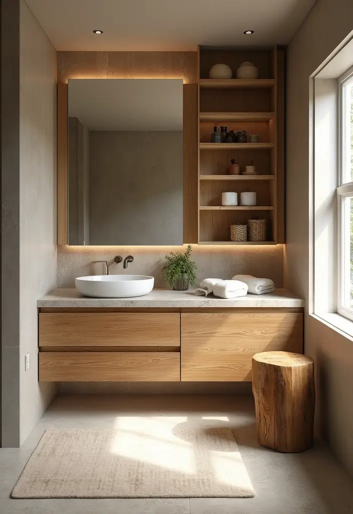 30+ Earthy Bathroom Ideas That Feel Natural and Relaxing 1 30+ Earthy Bathroom Ideas That Feel Natural and Relaxing - 1. Embrace Natural Elements