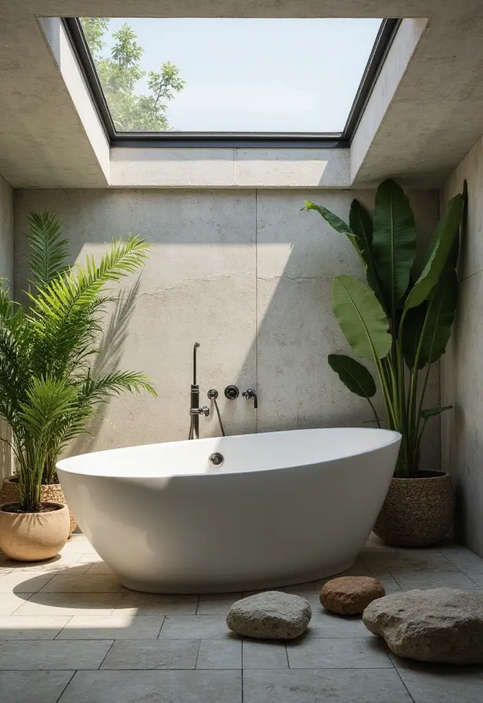 30+ Earthy Bathroom Ideas That Feel Natural and Relaxing 10 30+ Earthy Bathroom Ideas That Feel Natural and Relaxing - 10. Bathing in Nature