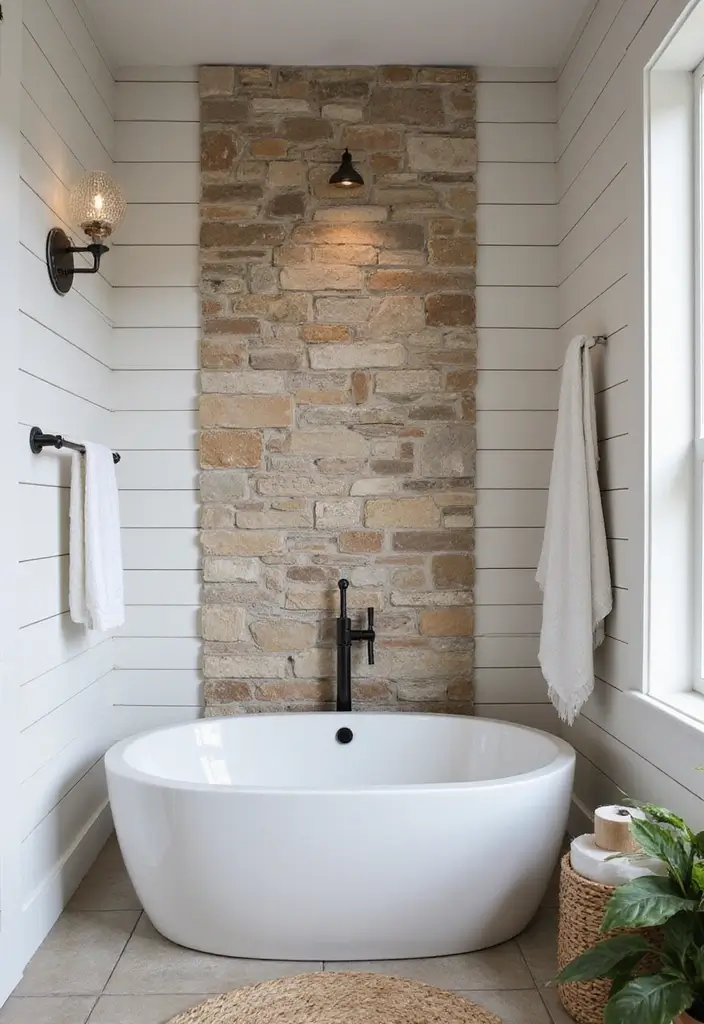 30+ Earthy Bathroom Ideas That Feel Natural and Relaxing 12 30+ Earthy Bathroom Ideas That Feel Natural and Relaxing - 12. Textured Wall Treatments
