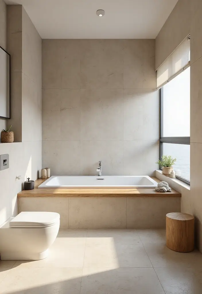 30+ Earthy Bathroom Ideas That Feel Natural and Relaxing 16 30+ Earthy Bathroom Ideas That Feel Natural and Relaxing - 16. Minimalist Design