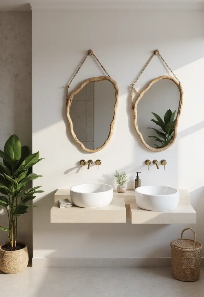 30+ Earthy Bathroom Ideas That Feel Natural and Relaxing 24 30+ Earthy Bathroom Ideas That Feel Natural and Relaxing - 24. Organic Shapes