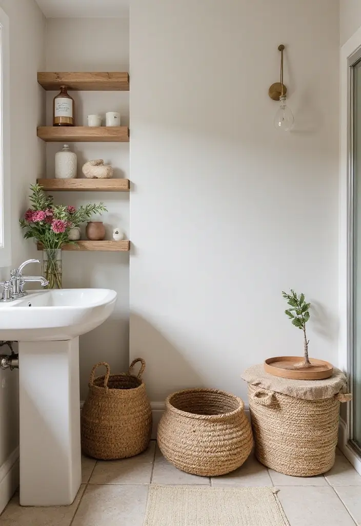 30+ Earthy Bathroom Ideas That Feel Natural and Relaxing 25 30+ Earthy Bathroom Ideas That Feel Natural and Relaxing - 25. Rustic Accessories