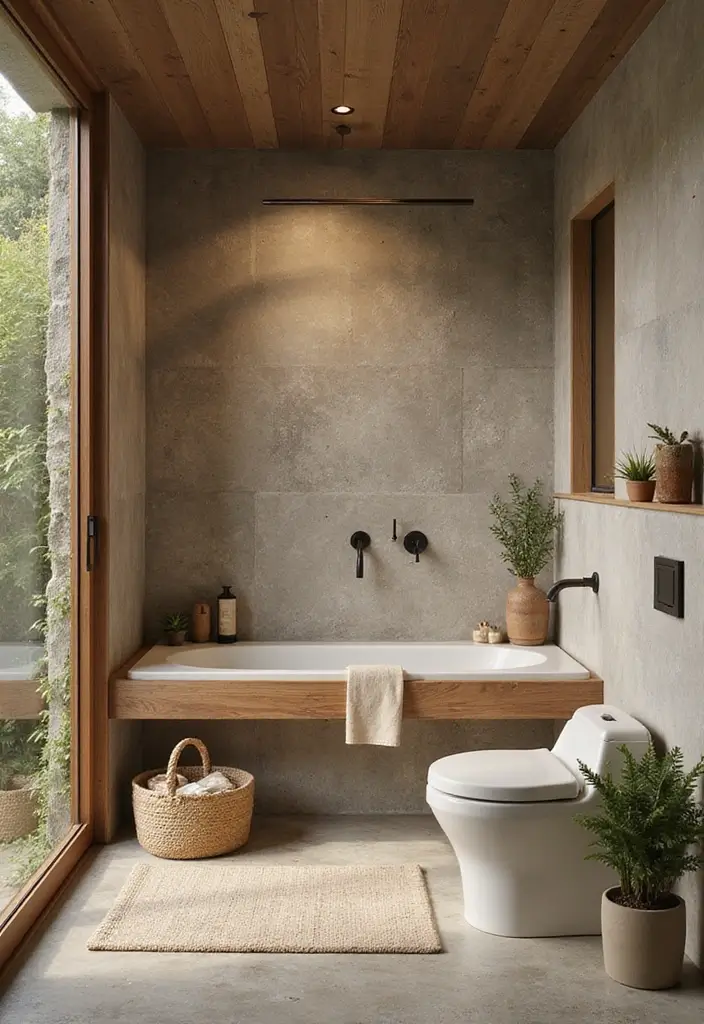 30+ Earthy Bathroom Ideas That Feel Natural and Relaxing 30 30+ Earthy Bathroom Ideas That Feel Natural and Relaxing - 30. Nature-Inspired Themes